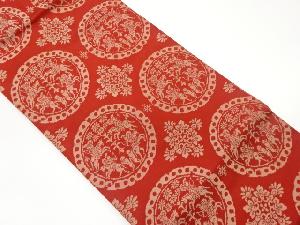 連珠狩猟文・華紋模様織出し名古屋帯